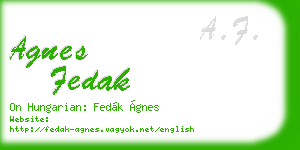 agnes fedak business card