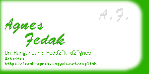 agnes fedak business card